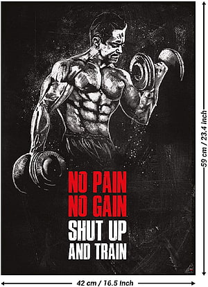 Black and White Muscular Bodybuilder Lifting Dumbbells with Motivational Gym Quote HD phone wallpaper
