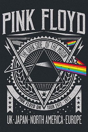 Pink Floyd Dark Side of the Moon Tour 1972-1973 Vintage Poster Design HD phone wallpaper