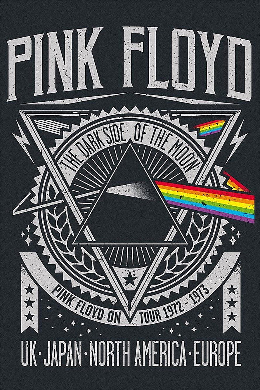 Pink Floyd Dark Side of the Moon Tour 1972-1973 Vintage Poster Design HD phone wallpaper
