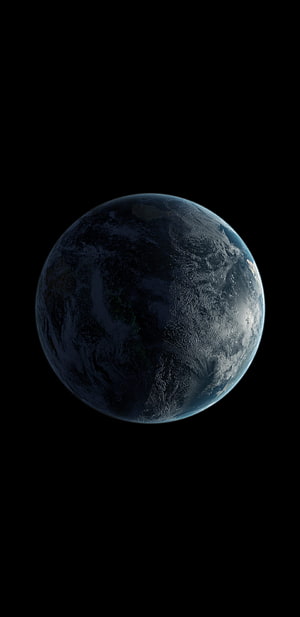 Earth in Partial Eclipse Against Deep Space Black Background HD phone wallpaper