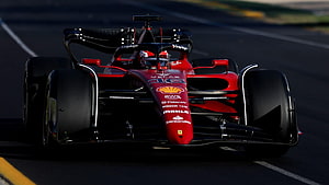 Charles Leclerc Ferrari F1 Car Front View on Race Track HD wallpaper