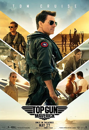 Top Gun Maverick Movie Poster Featuring Tom Cruise in Flight Suit HD phone wallpaper