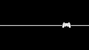 Minimalist Gaming Banner With White Controller Icon On Black Background HD wallpaper