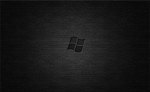 Windows 7 Black Flag Logo on Dark Textured Background HD wallpaper