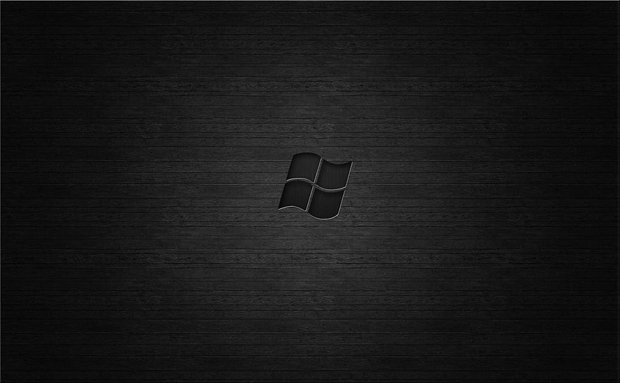 Windows 7 Black Flag Logo on Dark Textured Background HD wallpaper