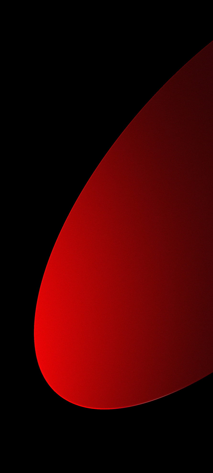 Minimalist Red Teardrop Shape on Black Background for Xiaomi 12S Ultra HD phone wallpaper