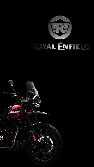 Royal Enfield Himalayan Motorcycle Front View on Black Background HD phone wallpaper