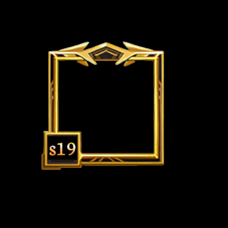 PUBG Season 19 Conqueror Avatar Frame with Golden Ornamental Border HD phone wallpaper