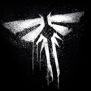 The Last of Us Grunge Logo Wallpaper with Dripping Ink and Particle Effects HD phone wallpaper