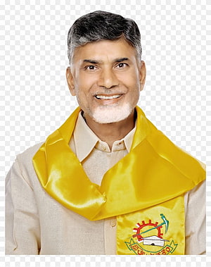 Nara Chandrababu Naidu Portrait Wearing Yellow TDP Sash and Emblem HD phone wallpaper