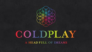 Coldplay A Head Full of Dreams Rainbow Flower Logo on Dark Background HD wallpaper