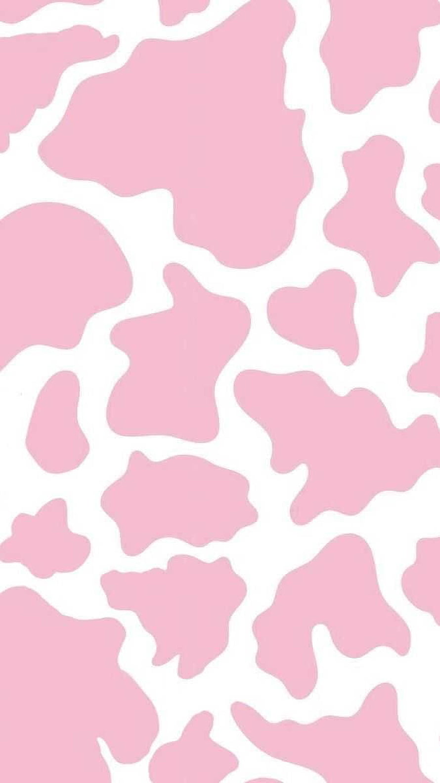 Soft Pink Cow Print Pattern with White Organic Shapes for Aesthetic Backgrounds HD phone wallpaper