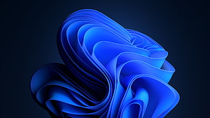 Windows 11 Default Blue Abstract Flowing Ribbon Wallpaper HD wallpaper