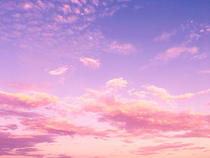 Pastel Pink Sky With Soft Clouds And Lavender Hues HD wallpaper