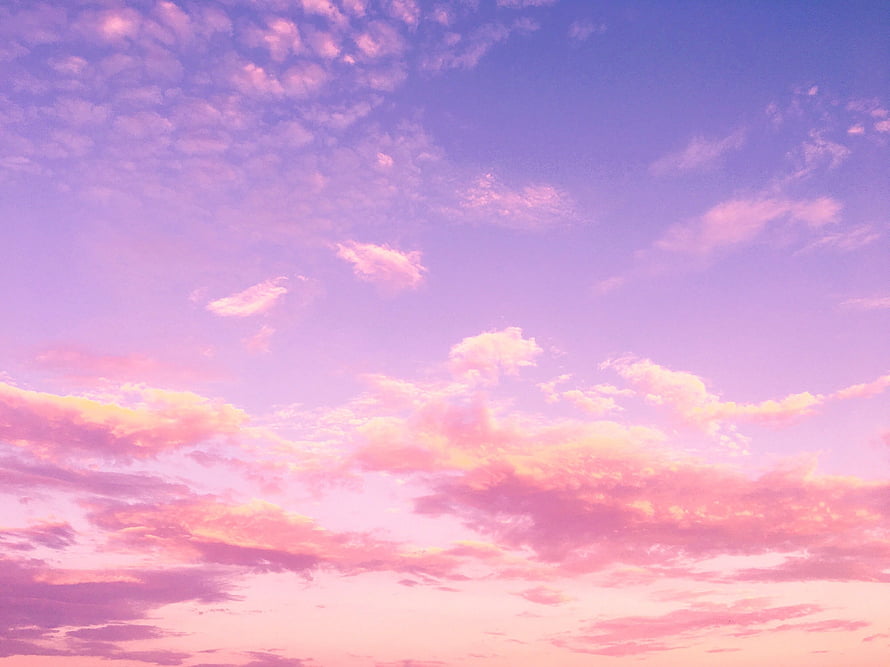 Pastel Pink Sky With Soft Clouds And Lavender Hues HD wallpaper
