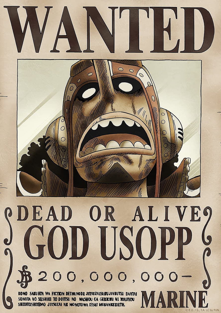 One Piece God Usopp Wanted Poster Dead or Alive Marine Bounty HD phone wallpaper