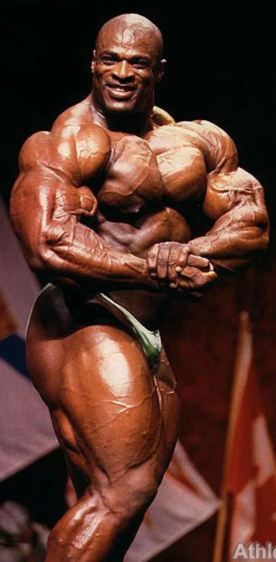 Ronnie Coleman Bodybuilding Pose on Stage with Extreme Muscle Definition HD phone wallpaper