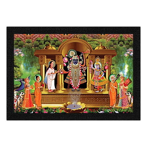 Shrinathji with Mahaprabhuji and Yamunaji Traditional Indian Temple Painting HD phone wallpaper