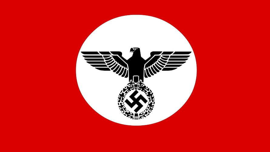 Nazi Germany National Flag with Eagle and Swastika Emblem on Red Background HD wallpaper