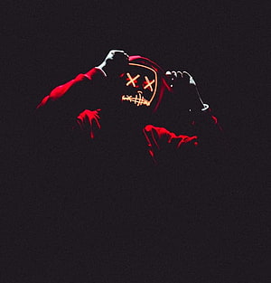 Slenderman Masked Figure in Red Suit Against Dark Background, 81】 Cool DP For Instagram For Boys – TechGrama, instagram dp boys HD phone wallpaper