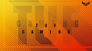 Asus TUF Gaming Orange Gradient Diagonal Line Pattern Desktop Background HD wallpaper