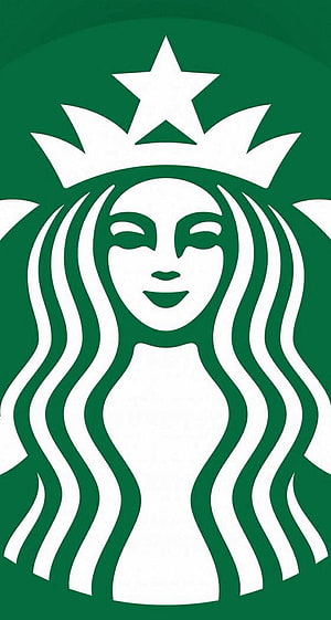 Starbucks Siren Logo in Classic Green and White Minimalist Design HD phone wallpaper