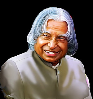 Digital Portrait of A. P. J. Abdul Kalam in a Light Bandhgala Jacket HD phone wallpaper
