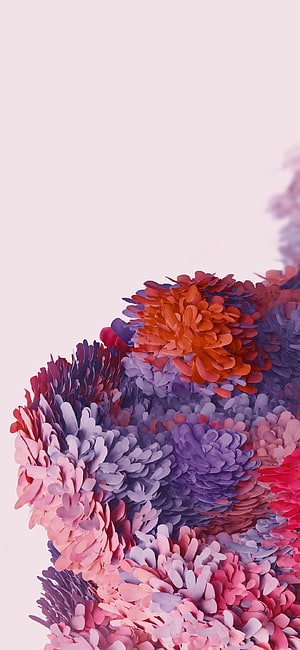 Samsung Galaxy S20 Abstract Floral Wallpaper with Soft Pastel Petals and Vibrant Color Gradients HD phone wallpaper