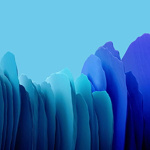 Samsung Galaxy Tab A7 Default Blue Abstract Mountain Wallpaper HD phone wallpaper