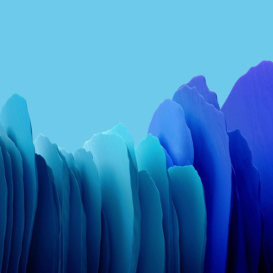 Samsung Galaxy Tab A7 Default Blue Abstract Mountain Wallpaper HD phone wallpaper