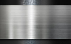Brushed Stainless Steel Plate with Horizontal Grain and Soft Light Reflections HD wallpaper
