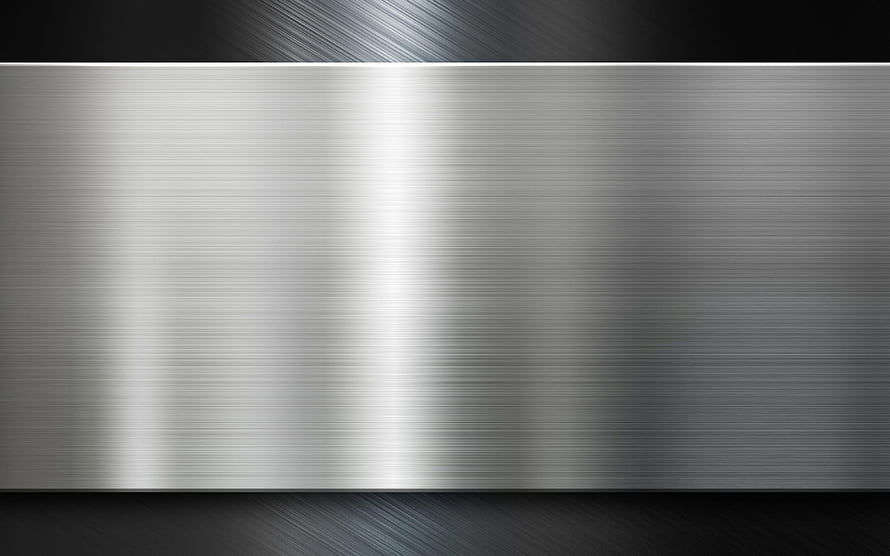 Brushed Stainless Steel Plate with Horizontal Grain and Soft Light Reflections HD wallpaper