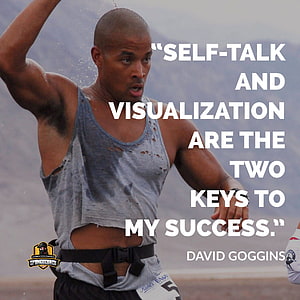 David Goggins Motivational Quote on Self-Talk and Visualization HD phone wallpaper