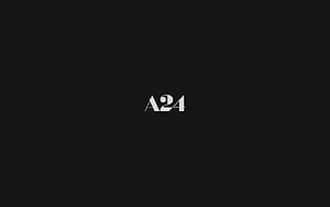 Minimalist A24 Film Studio Logo on Black Background HD wallpaper