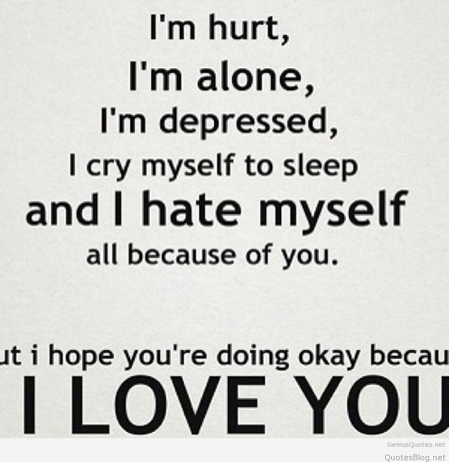 Heartfelt Love Quote About Pain and Selflessness on Minimalist Background HD phone wallpaper