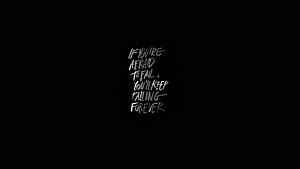 Handwritten Motivational Quote on Black Background Minimalist Typography HD wallpaper