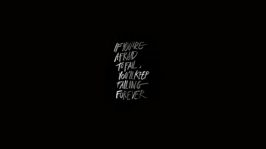 Handwritten Motivational Quote on Black Background Minimalist Typography HD wallpaper