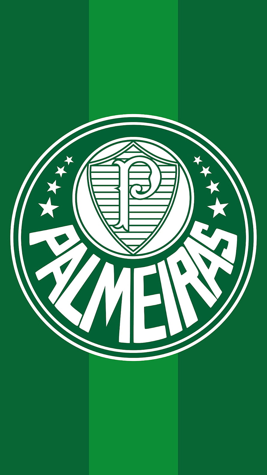 Palmeiras Football Club Official Crest Logo on Green Striped Background HD phone wallpaper