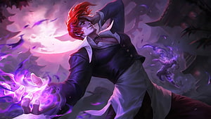 Iori Yagami Style Chou Skin Artwork From Mobile Legends HD wallpaper
