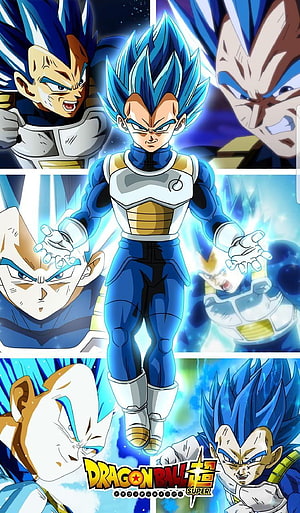 Vegeta Super Saiyan Blue Dragon Ball Super Anime Character Wallpaper HD phone wallpaper