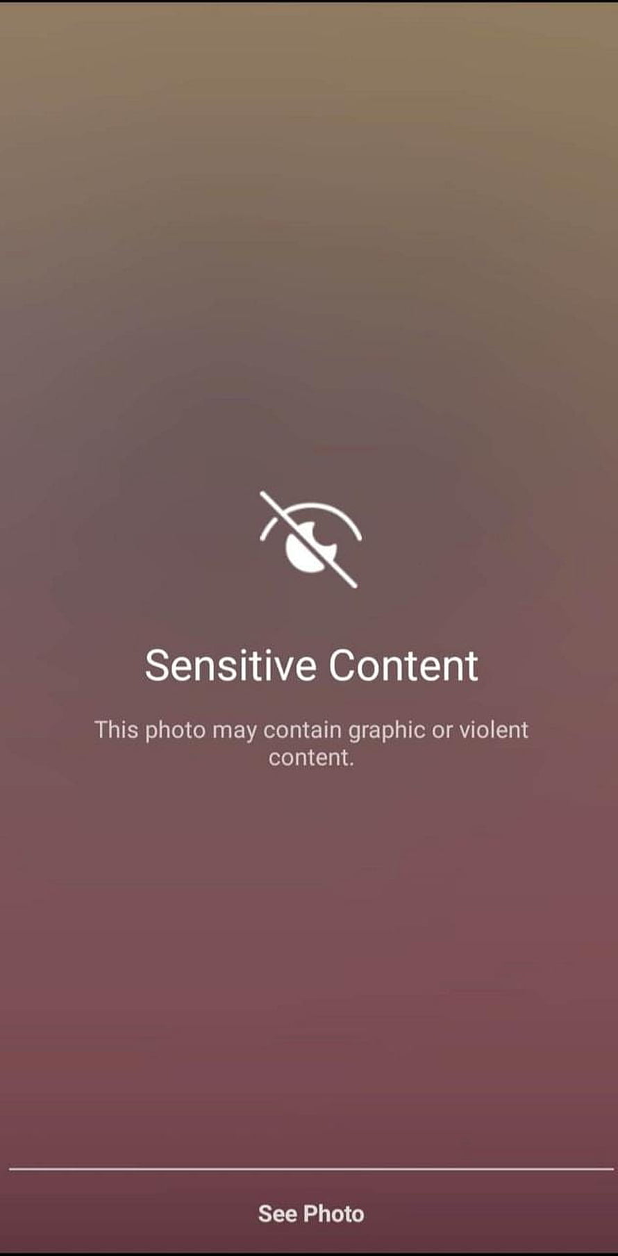 Minimalist Sensitive Content Warning Screen with Muted Gradient Background HD phone wallpaper