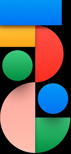 Google Pixel 8 Abstract Geometric Wallpaper with Colorful Circles and Shapes HD phone wallpaper