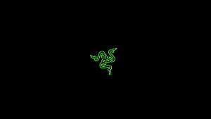Razer Green Snake Logo on Black Background Minimalist Gaming Brand Emblem HD wallpaper
