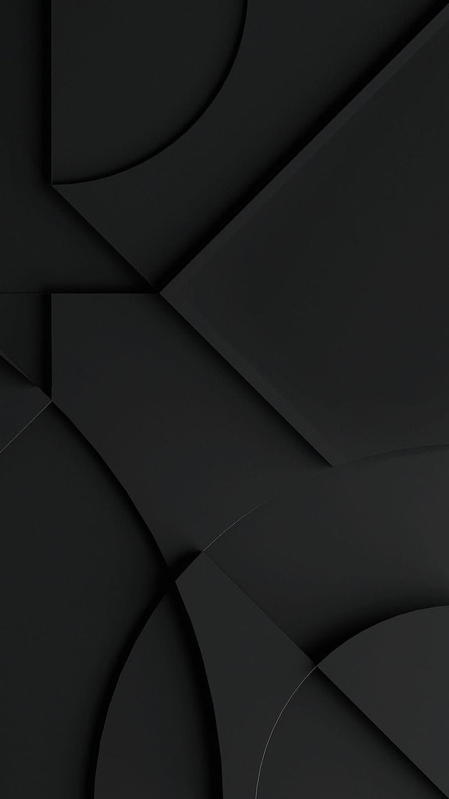 Minimalist Black Geometric Abstract Wallpaper with Layered Dimensional Shadows HD phone wallpaper