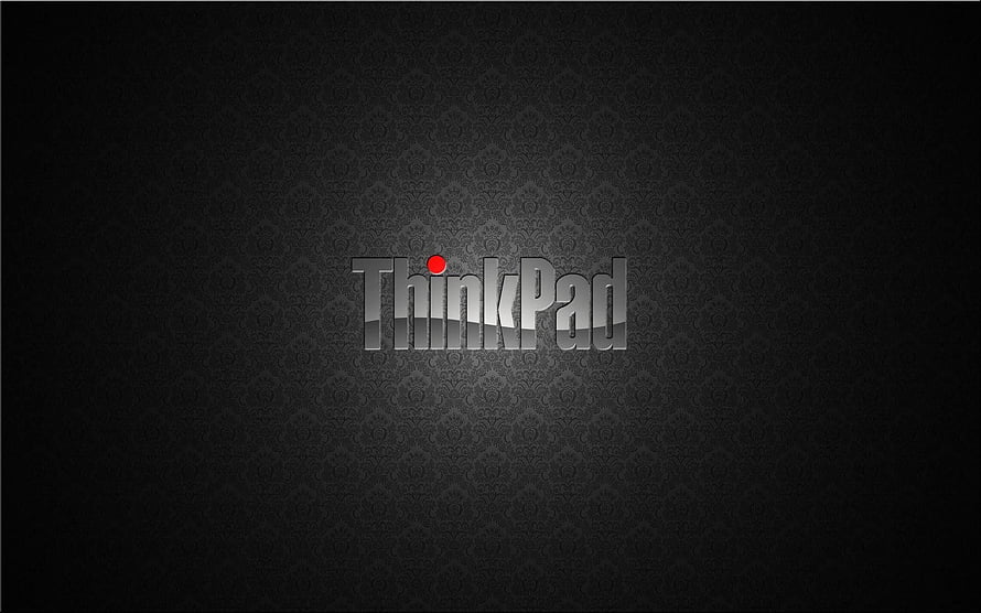 Lenovo ThinkPad Logo on Dark Ornate Patterned Background HD wallpaper
