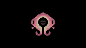 Serial Experiments Lain Wired Symbol Minimalist Pink and Black Abstract Logo HD wallpaper
