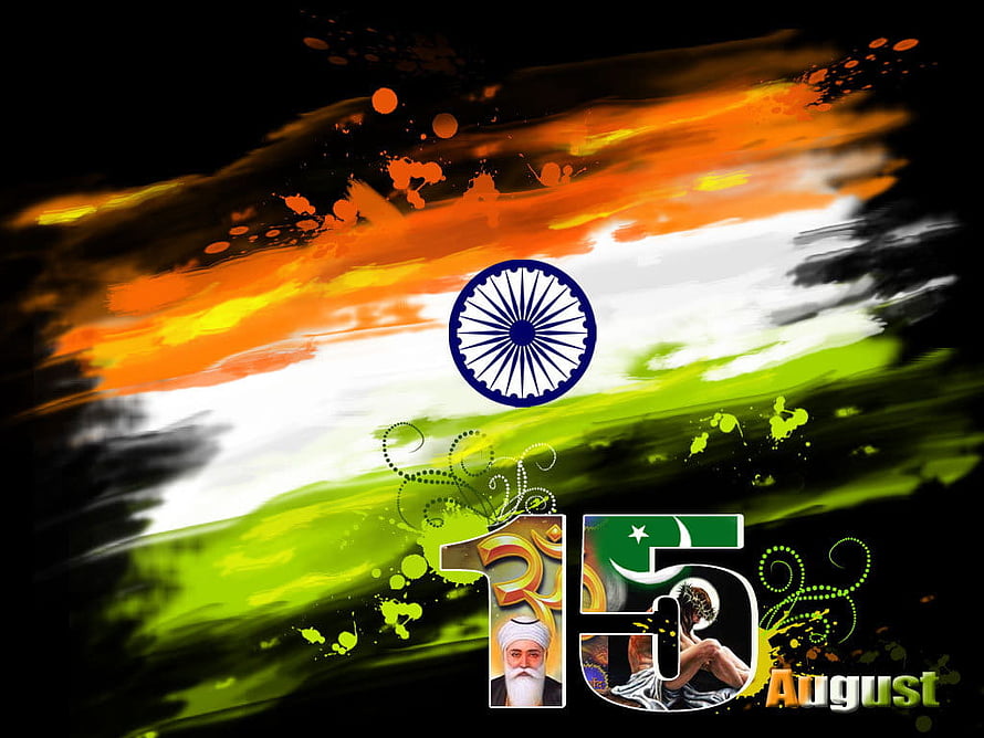 India Independence Day 15th Anniversary Celebration with Flag and August HD wallpaper