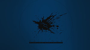 Kali Linux Dark Blue Ink Splash Minimalist Desktop Background HD wallpaper