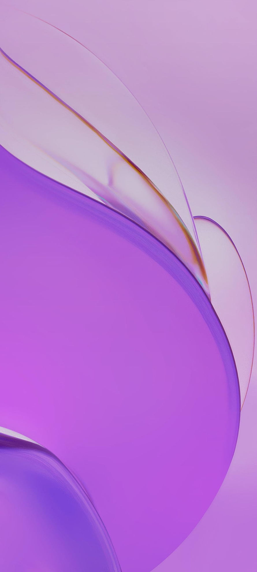 Vivo V15 Pro and V20 Abstract Purple Gradient Wallpaper with Flowing Glass Shapes HD phone wallpaper