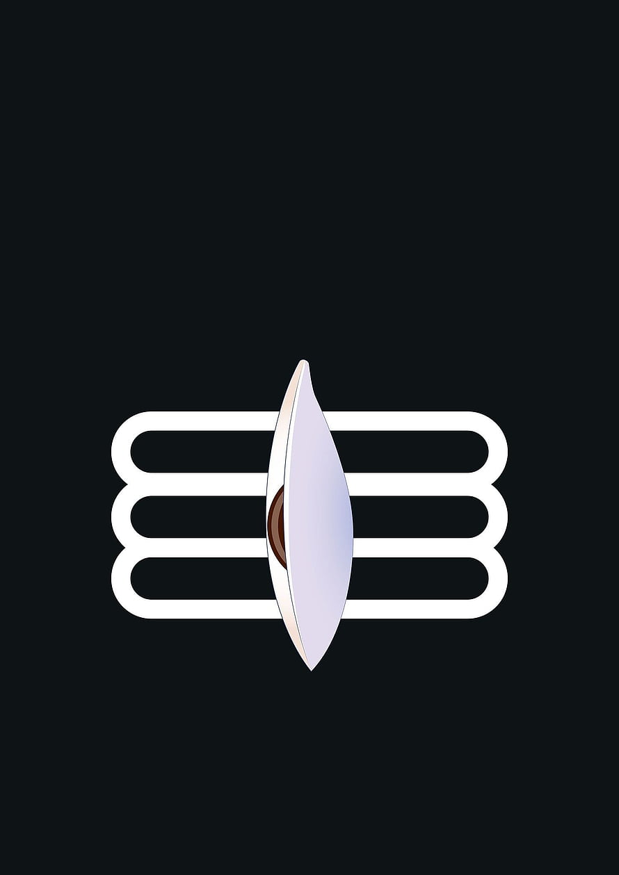Minimalist Lord Shiva Symbol with Trishul and Crescent Moon on Black Background HD phone wallpaper